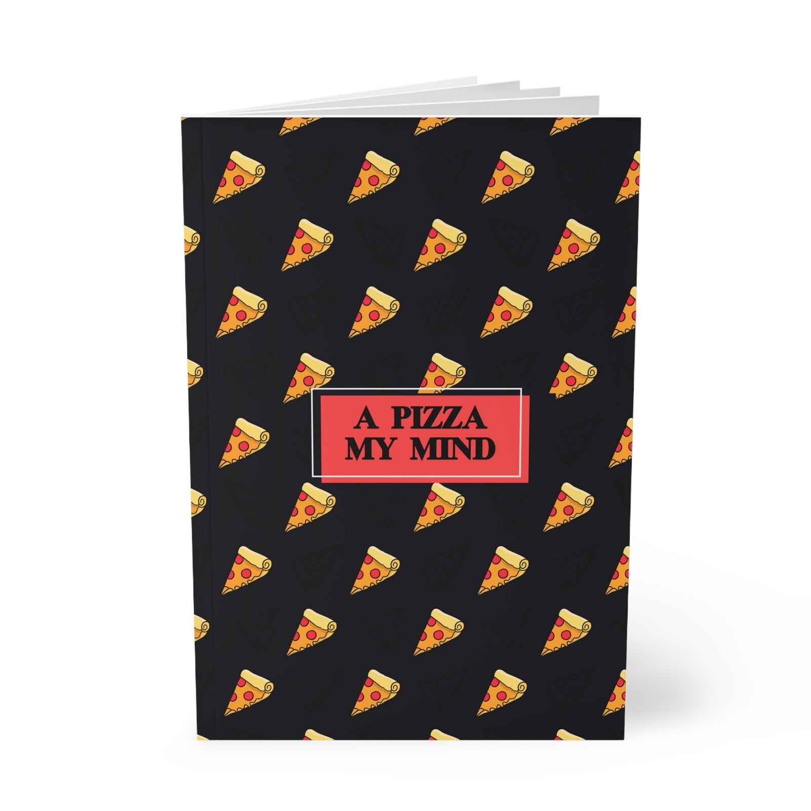 A Pizza My Mind Softcover A5 Notebook | Food Lover, Pun Lover Notebook Journal