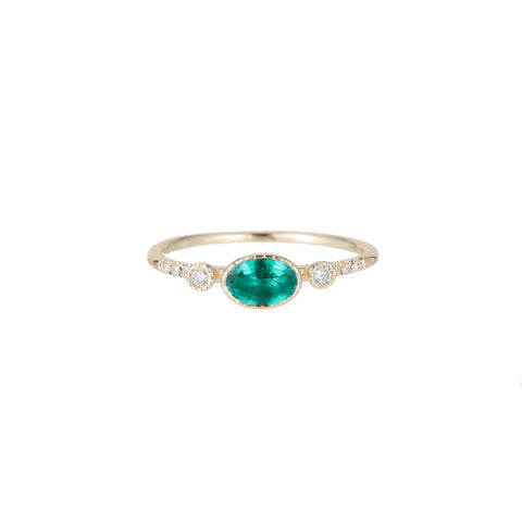 Morganite Opal Leaf Ring