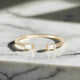 Diamond Baguette Equilibrium Cuff Ring