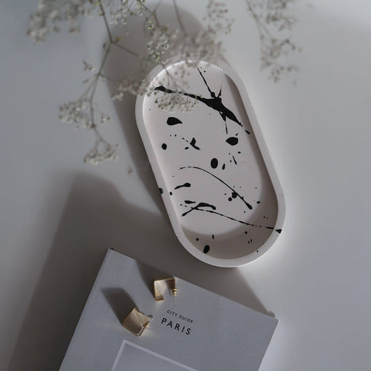 Oval Splatter Trinket Tray