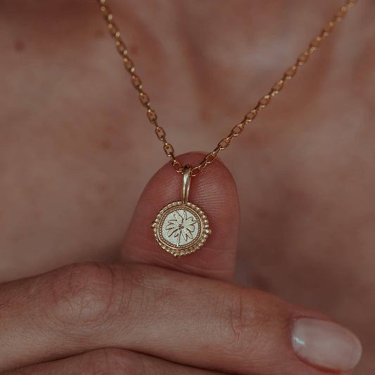 Coco Palm Tree Mini Talisman Necklace