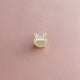 Baguette Half Moon Stud