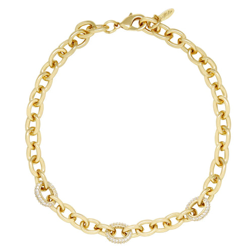 Sparkle and Show Off Gold Chain Link Necklace
