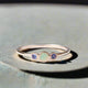 Opal Tanzanite Trio Ring