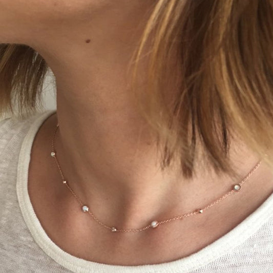 Opal & Diamond Sprinkle Choker