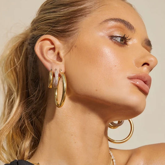 Amalfi Hoops in Gold