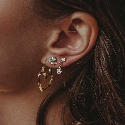 Mini Heartbreaker Hoops in Gold