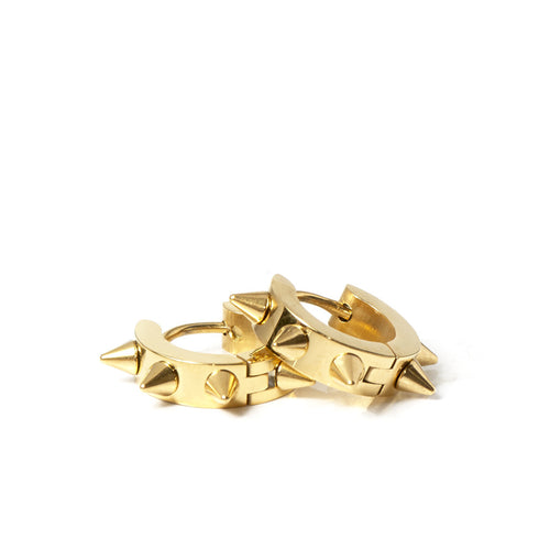 Roxie Spike Hoop Earrings in Gold