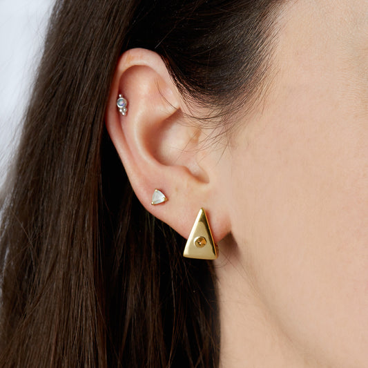 Spike Triangle Earrings