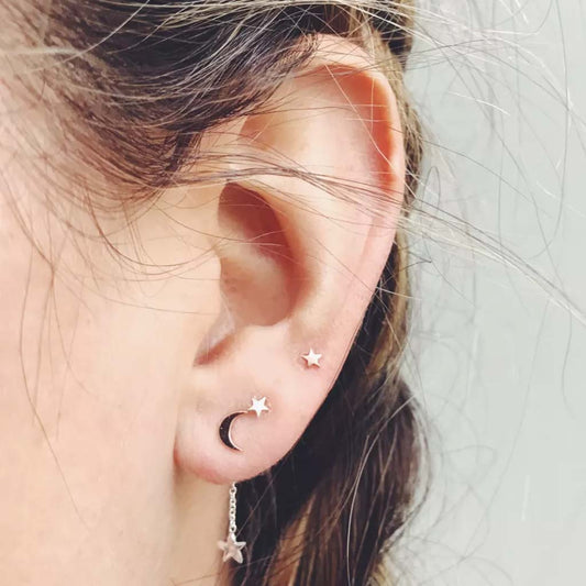 Tiny Star Stud Earrings