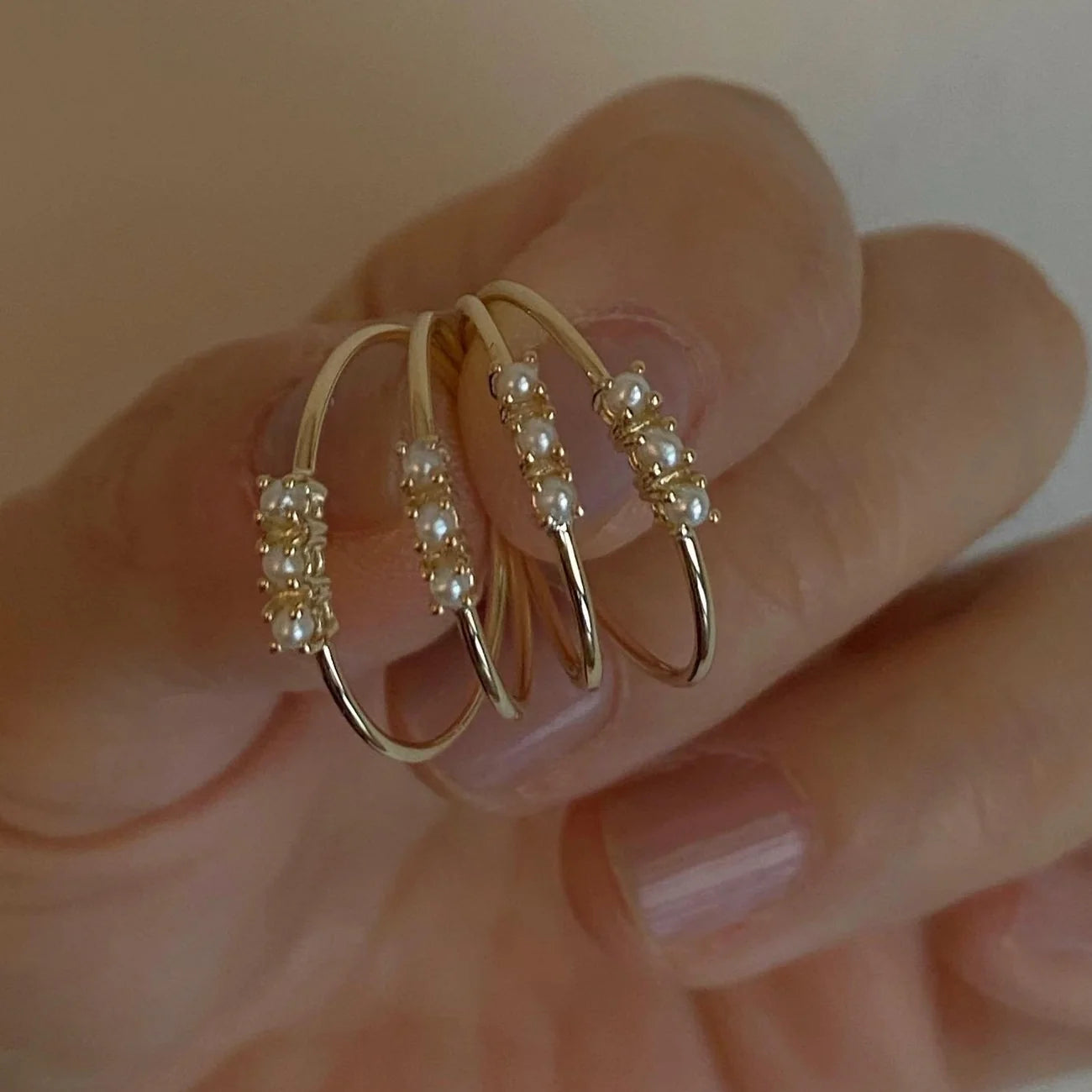 Tri Pearl Ring