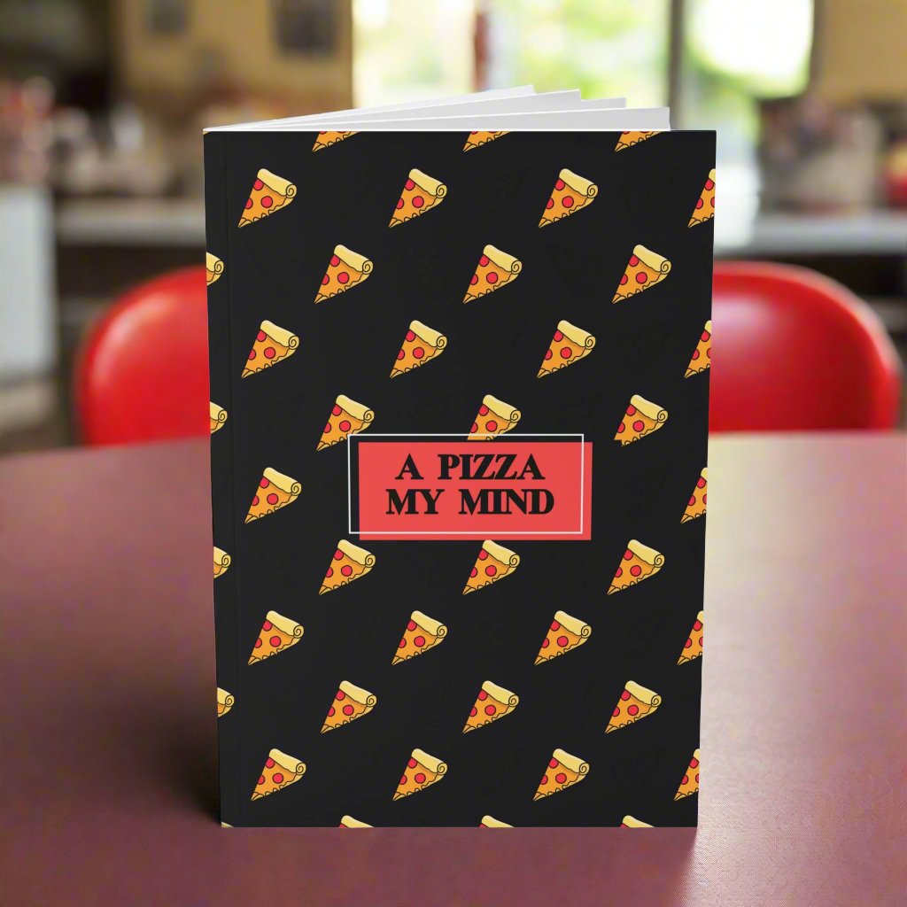 A Pizza My Mind Softcover A5 Notebook | Food Lover, Pun Lover Notebook Journal