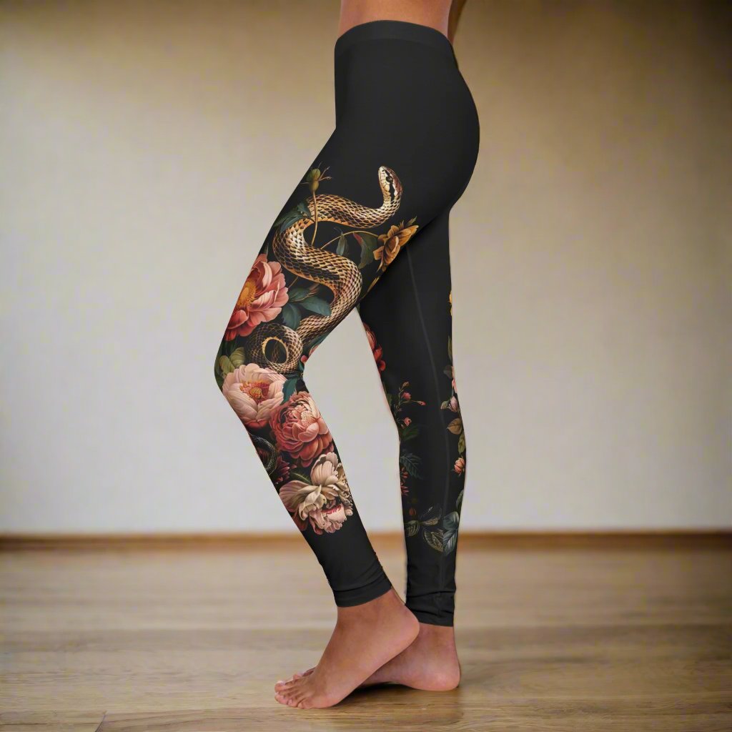 Floral Snake Leggings