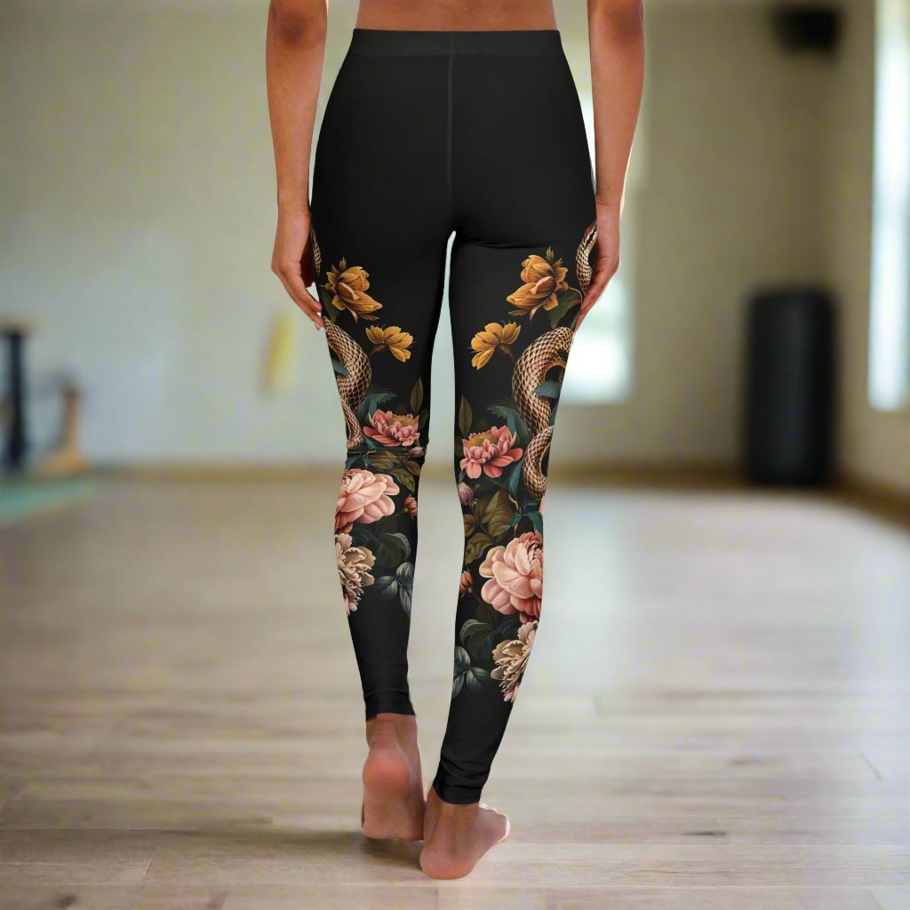 Floral Snake Leggings