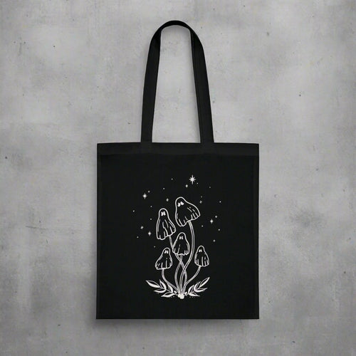 Cute Ghost Mushrooms Tote Bag