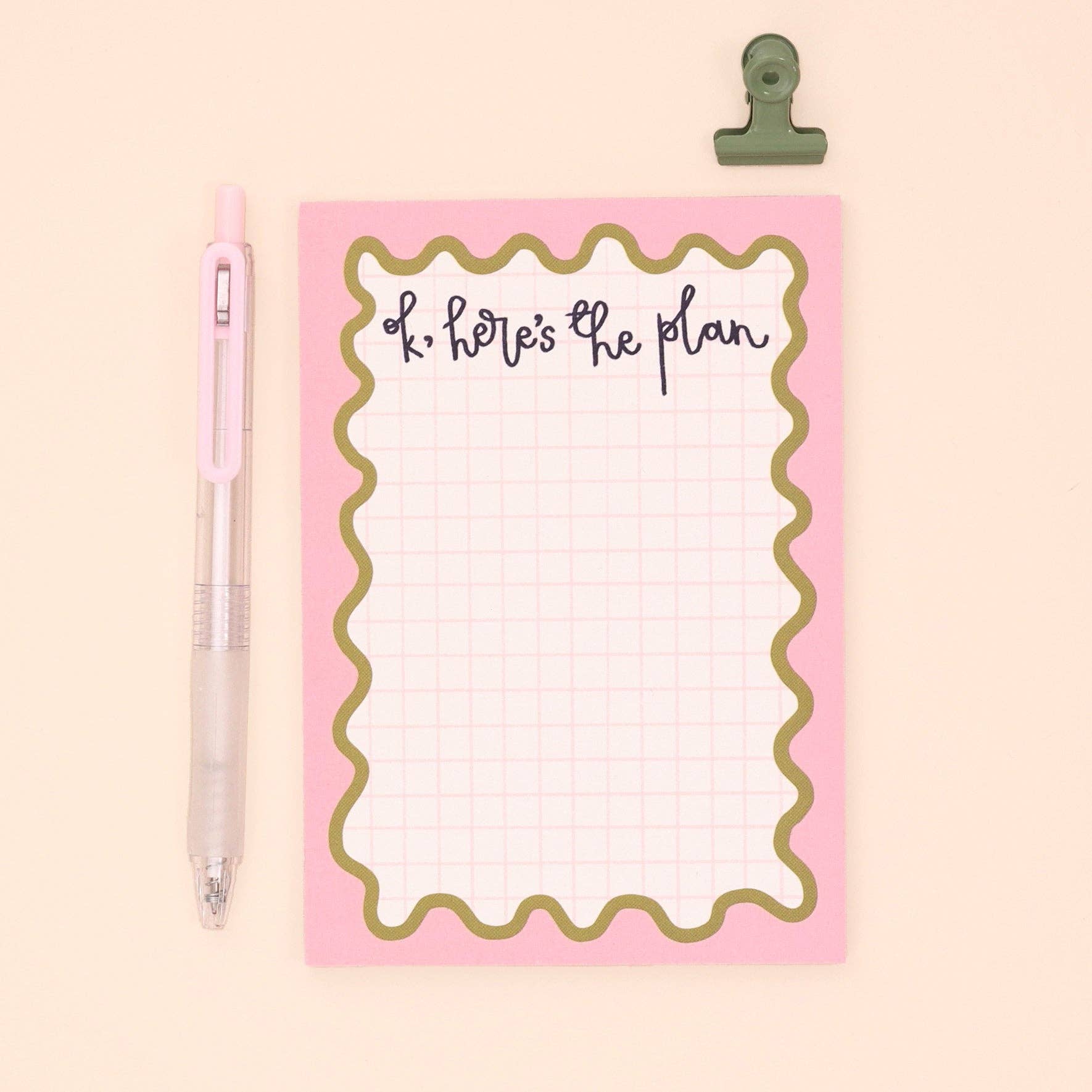 OK, Here's The Plan Notepad