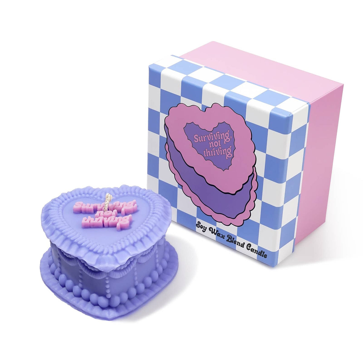 Surviving, Not Thriving Heart Candle (funny gifts, honest)