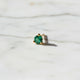 2mm Emerald Dot Stud (Single) by Jennie Kwon on a white background