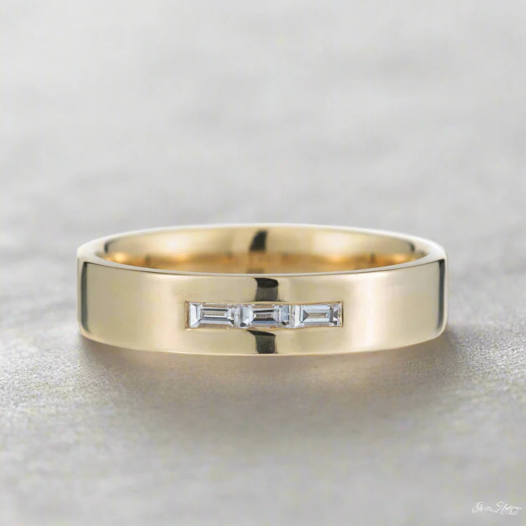 3 Baguette Square Band