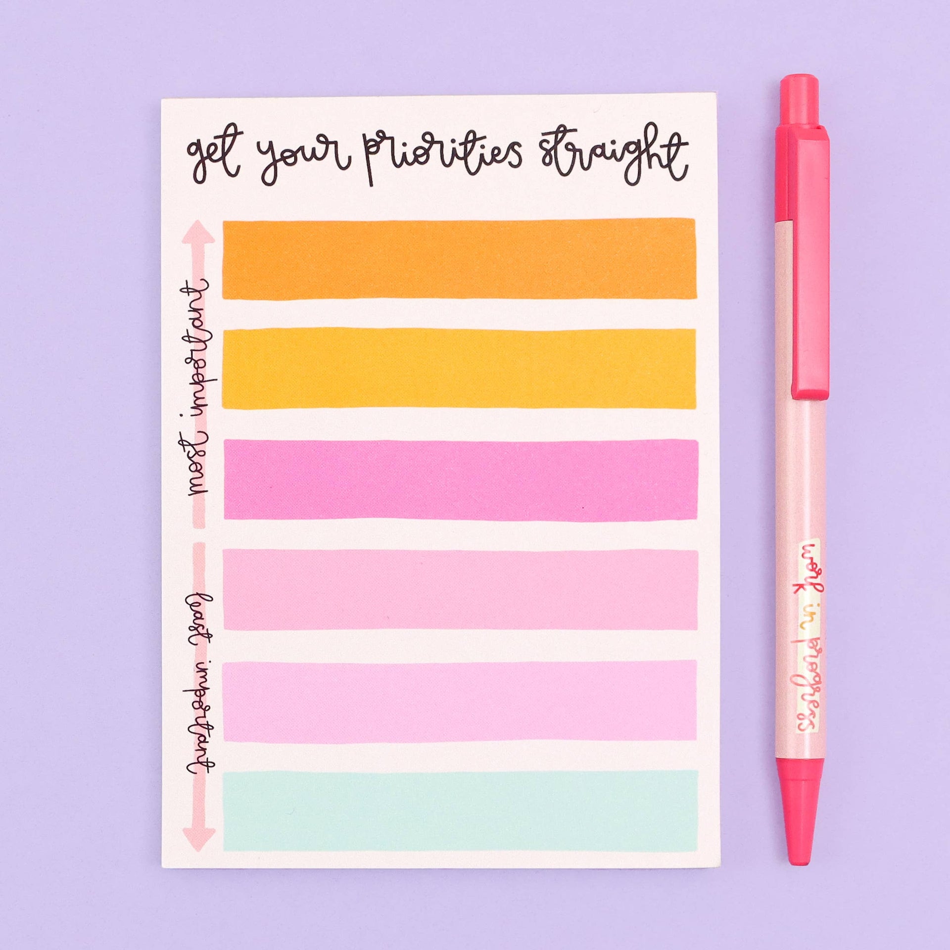 Get Your Priorities Straight Notepad