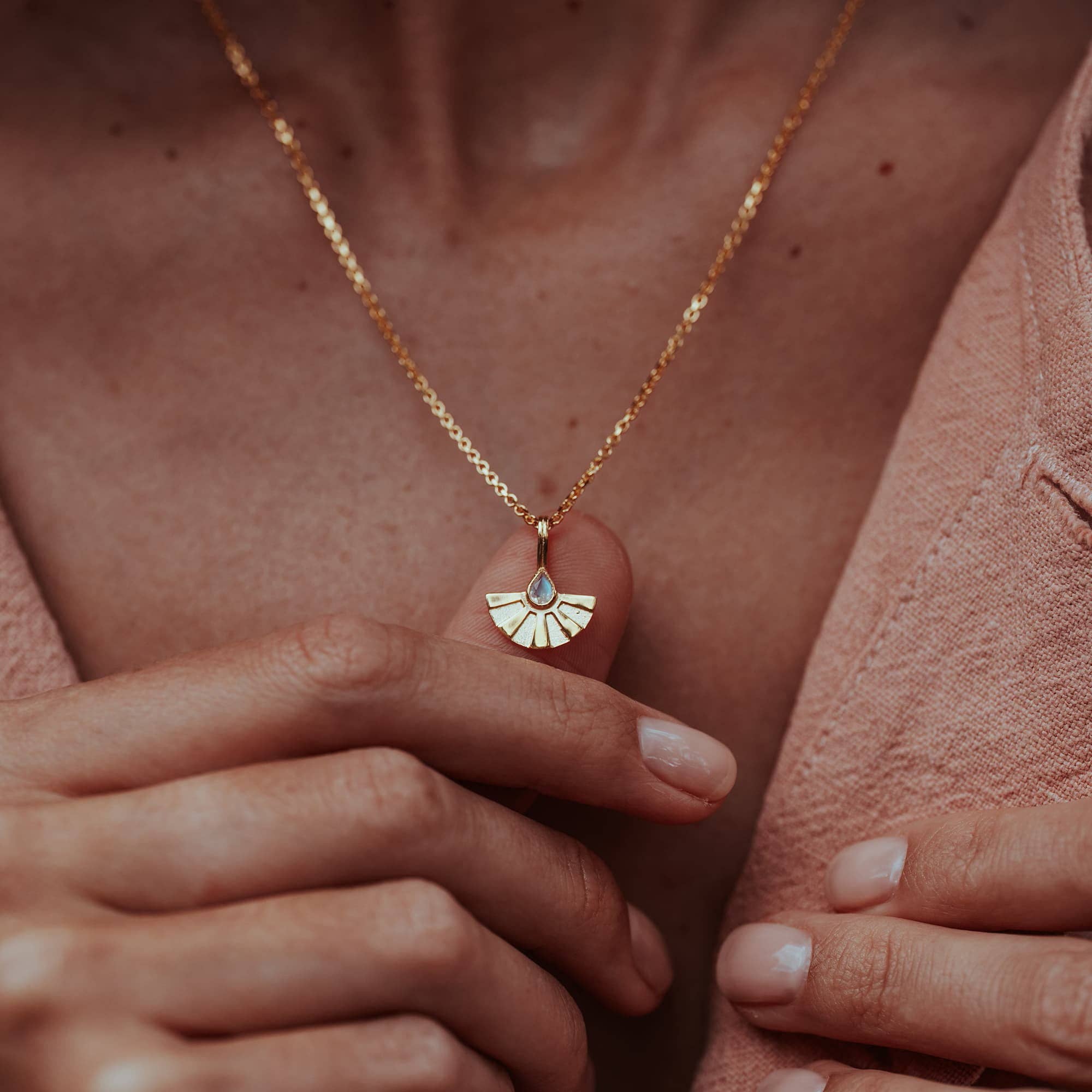 Moonstone Sunrise Pendant