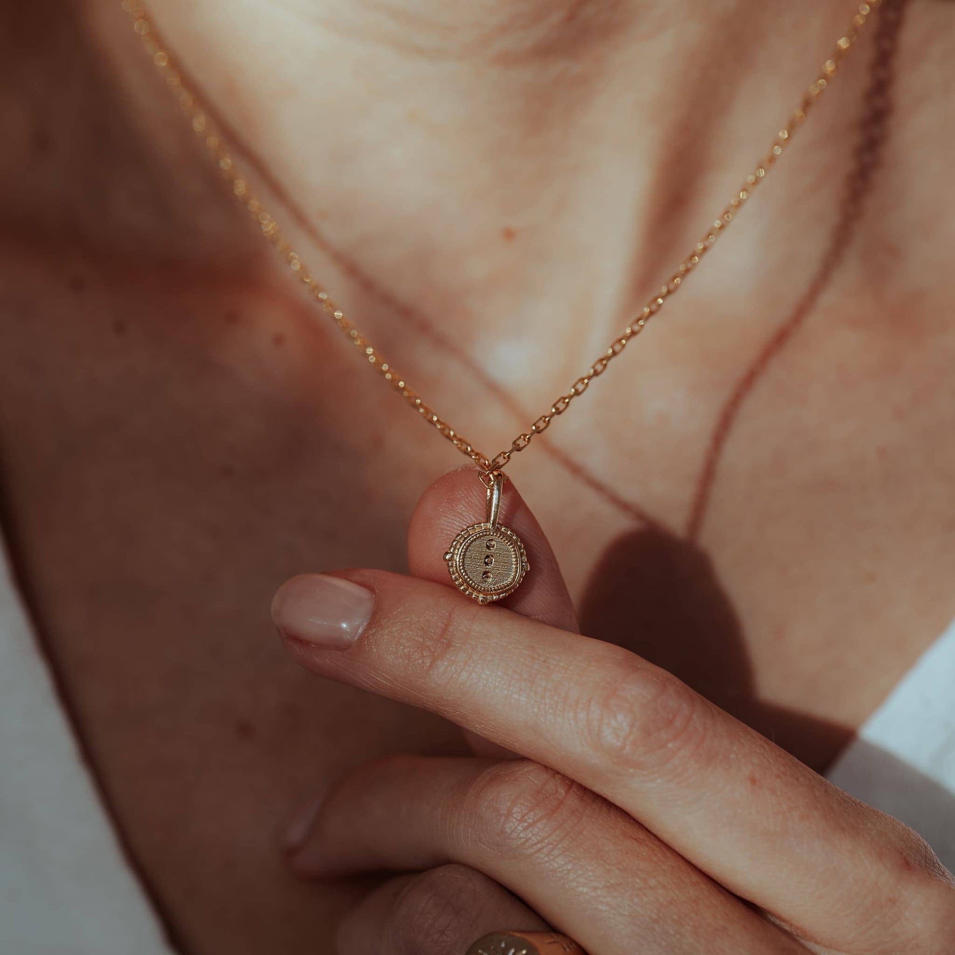 Coco Palm Tree Mini Talisman Necklace