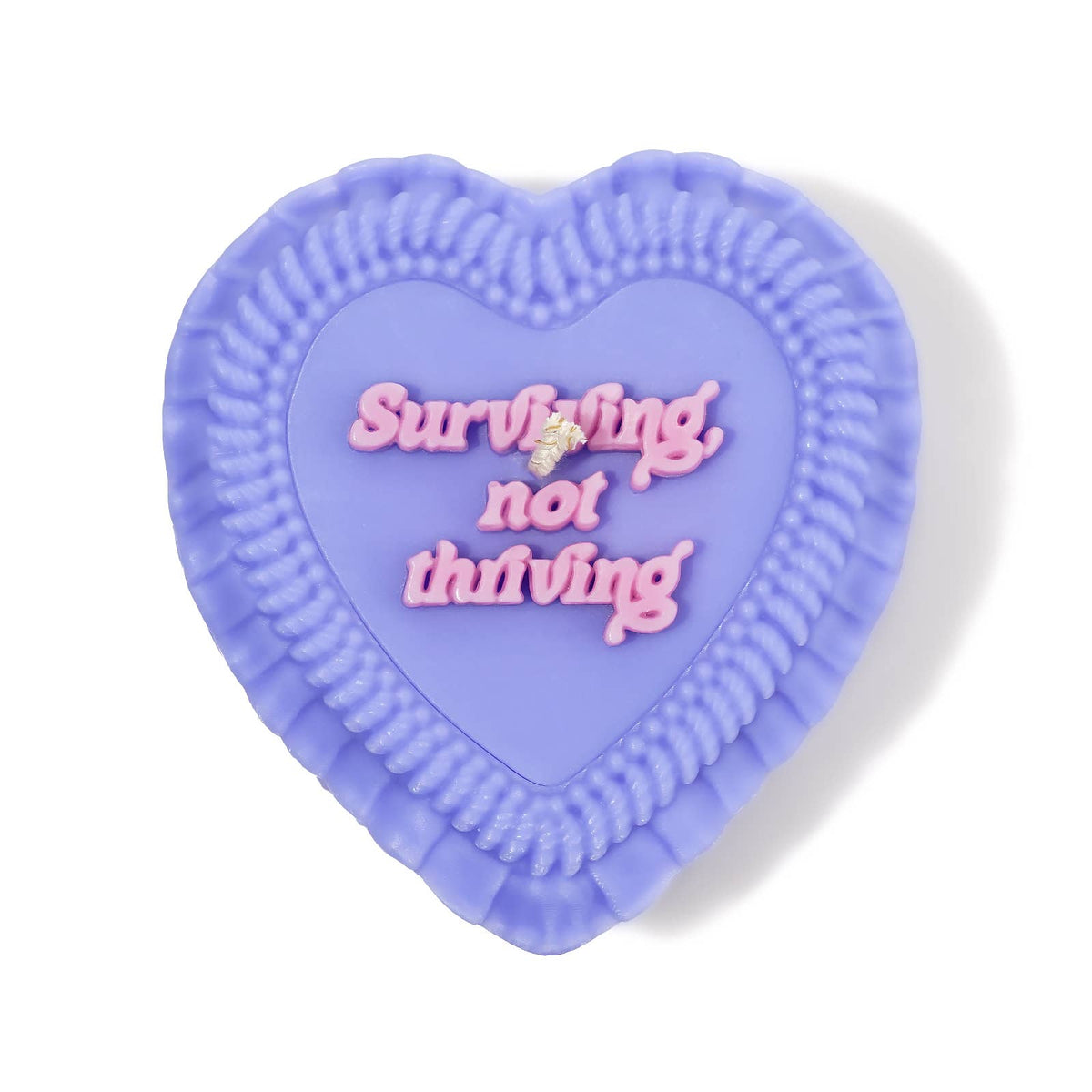 Surviving, Not Thriving Heart Candle (funny gifts, honest)