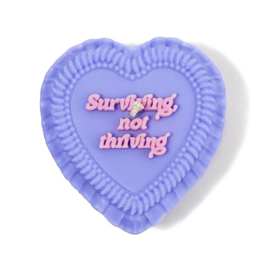 Surviving, Not Thriving Heart Candle (funny gifts, honest)