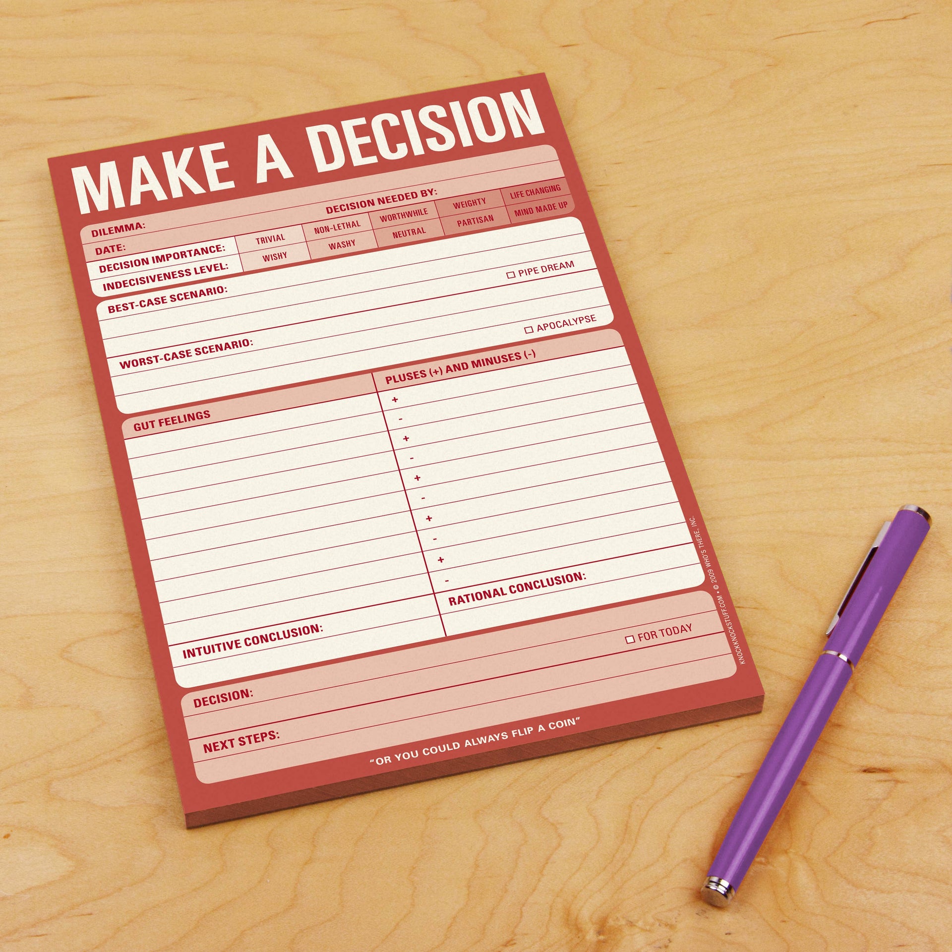 Make A Decision (Notepad/Sticky Notes)