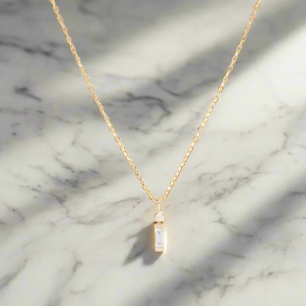 Baguette Dot Necklace