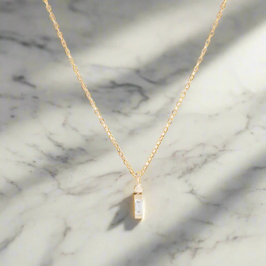 Baguette Dot Necklace