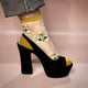 Gold Cat Mesh Socks