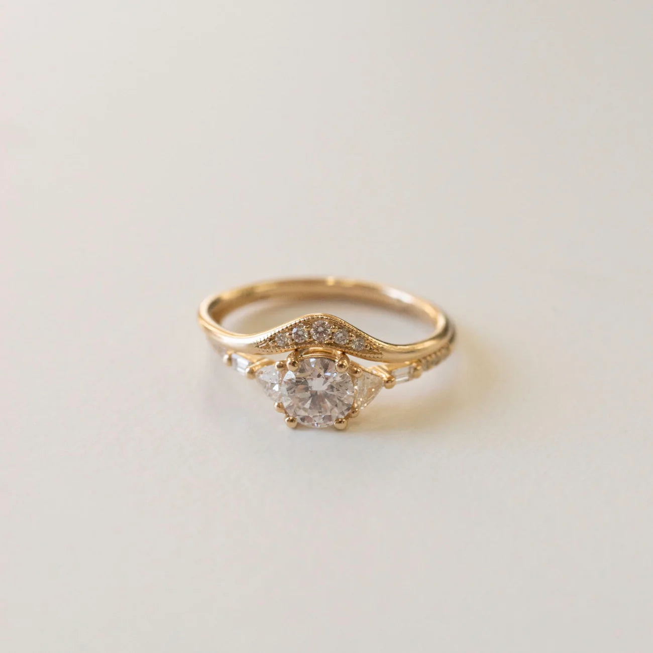 Diamond Wave Band Ring