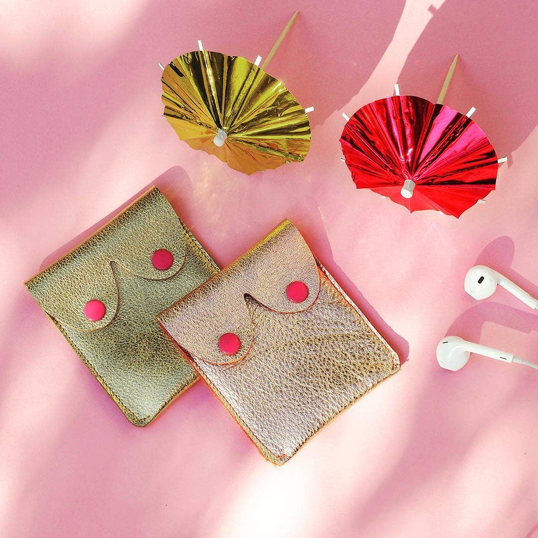 Metallic Boob Coin Purse
