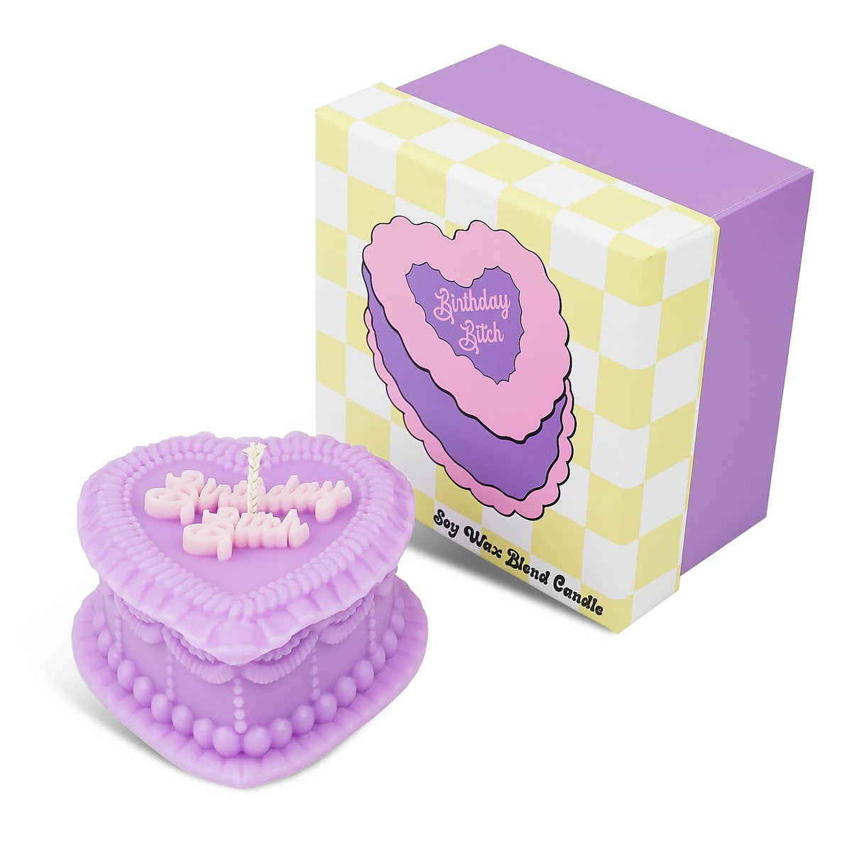 Birthday Bitch Heart Candle (funny gifts, birthday gifts)