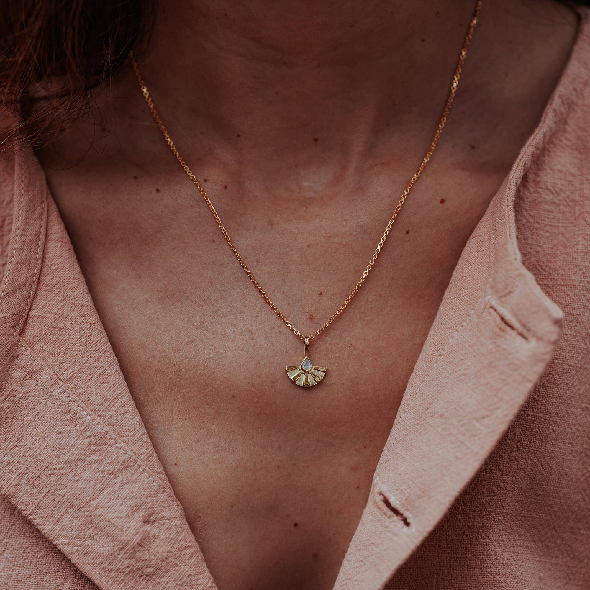 Moonstone Sunrise Pendant