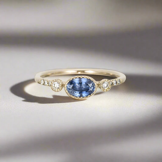 Ceylon Sapphire Dew Equilibrium Ring