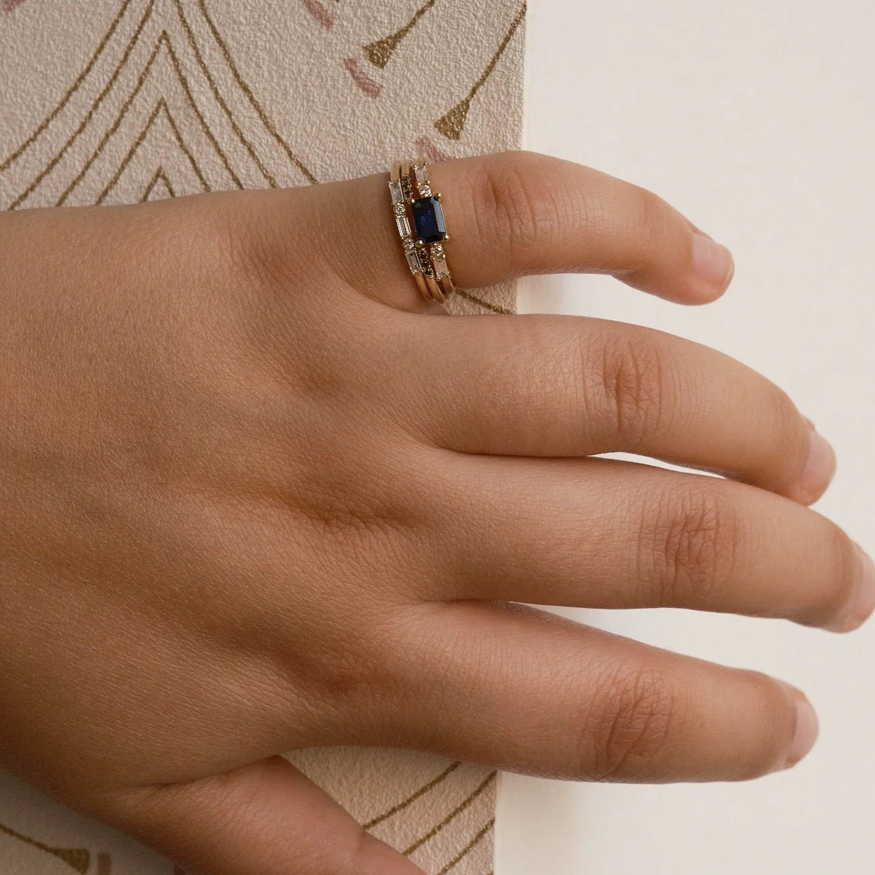 Black Equilibrium Cuff Ring