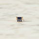 Jennie Kwon Blue Sapphire Baguette 3 Dot Stud - Flat Back (Single)