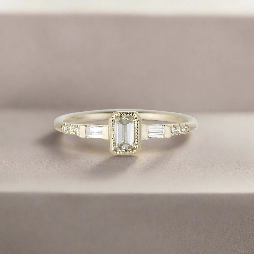 YJ Diamond Baguette Ring