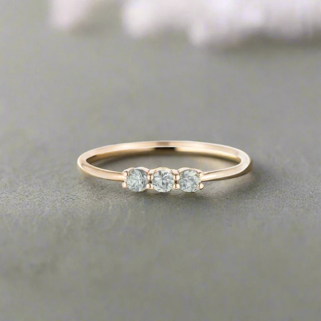 3S Green Sapphire Ring