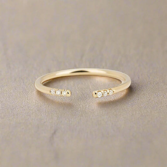 White Equilibrium Cuff Ring