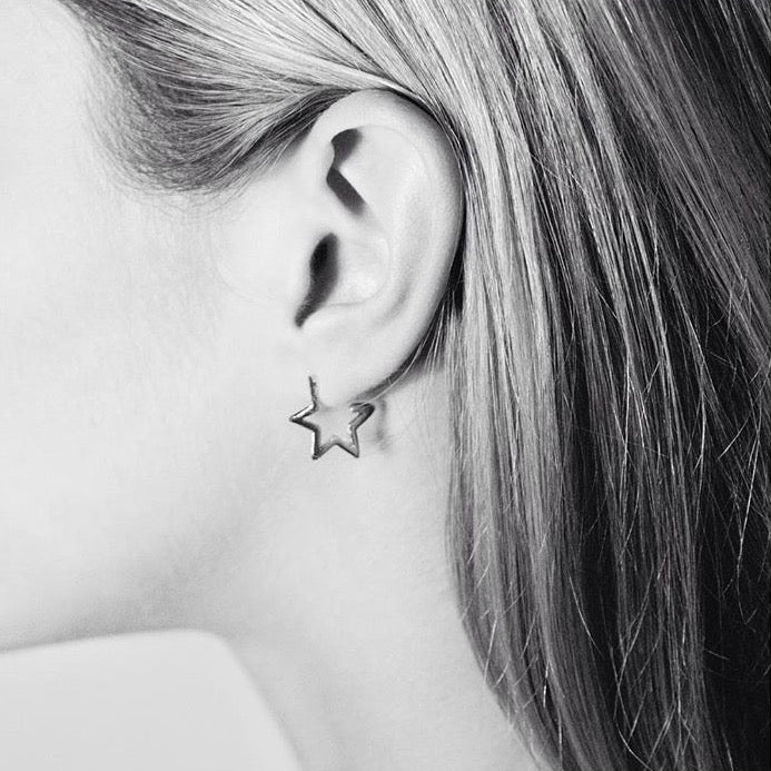 Star Hoop Earrings