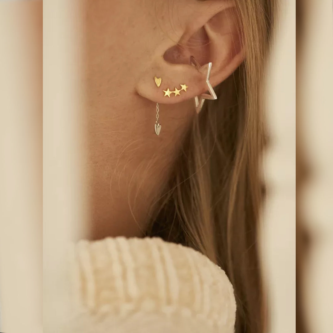 Silver Star Ear Cuff