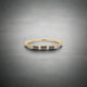 Jennie Kwon 3 Black Diamond Baguette Equilibrium Ring