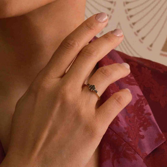 Jennie Kwon Black Diamond Marcato Ring