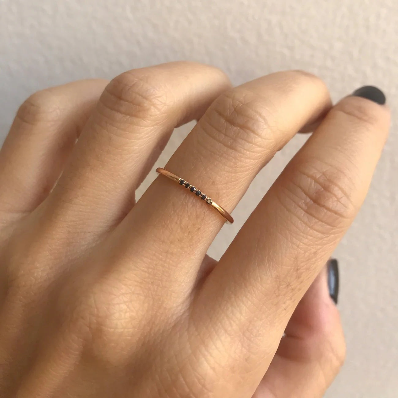 Jennie Kwon Black Diamond Semi Pave Ring