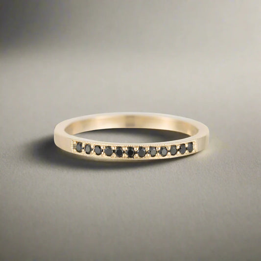 Jennie Kwon Black Diamond Milli Band Ring