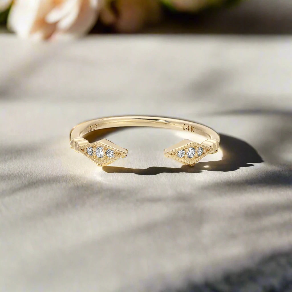 Diamond Kite Cuff Ring