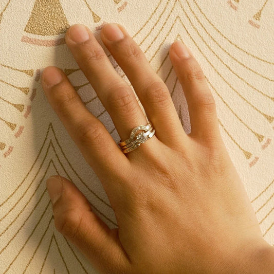 Diamond Staccato Cuff Ring